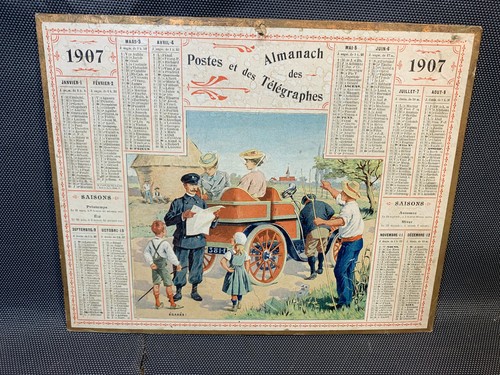Ancien calendrier 1907 - calendrier,