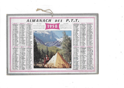 Almanach des ptt - ptt, calendrier