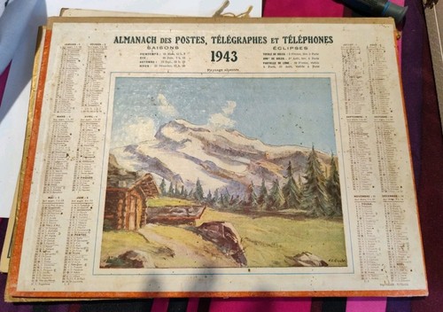 Calendrier almanach des postes - des,