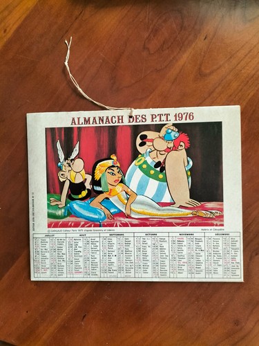 Calendrier almanach ptt 1976 - almanach,