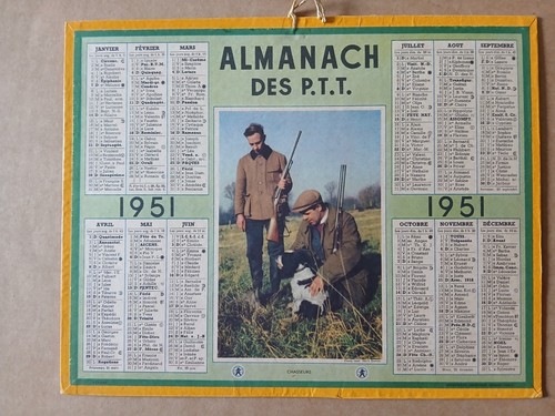 Calendrier ptt almanach la - ptt, de