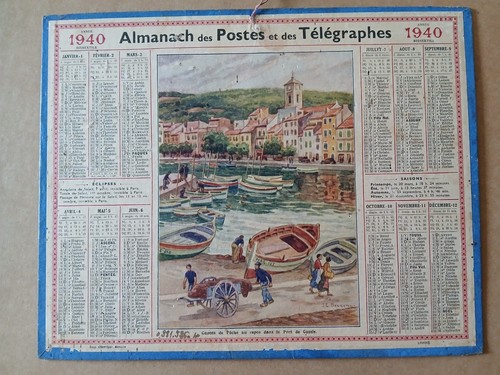 Calendrier ptt almanach la - calendrier, de